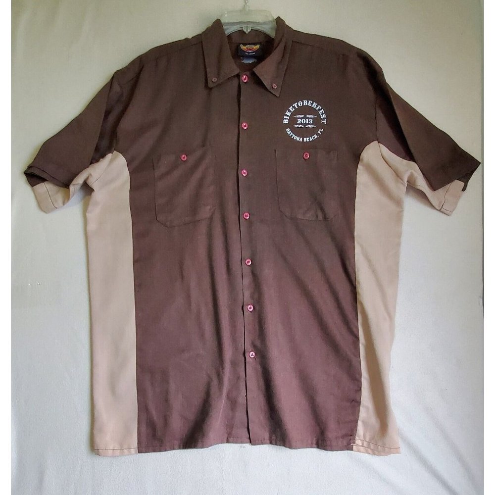 Bikerwear Men 2XL 2013 Biketoberfest Daytona Beach Short Sleeve Button Down...